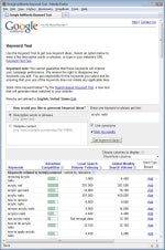 Google AdWords keyword tool. Small business web design