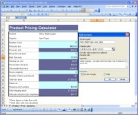 Excel scenario screen shot – Add scenario