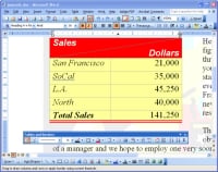 Working with Tables in Word 2003