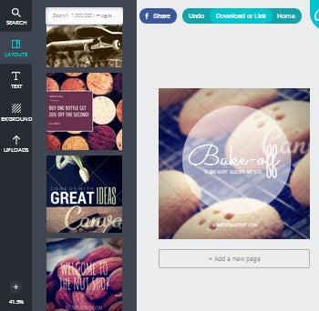 Canva layouts: small business graphics