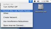 Connecting to a wireless network from Mac OS X