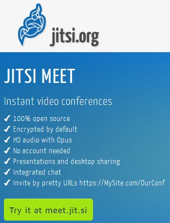 Jitsi, secure, open source chat app