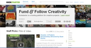Crowdfunding Through Kickstarter