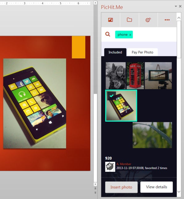 PicHit.me app for PowerPoint and Word