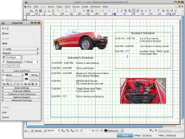 Scribus desktop publishing software