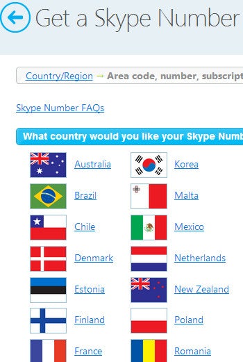 Skype phone numbers