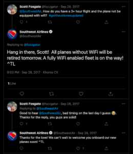 southwest social media 