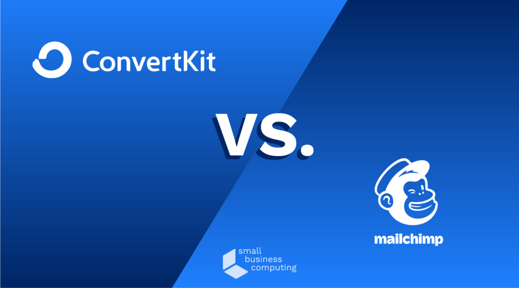 Comparison graphic of ConvertKit vs. Mailchimp.